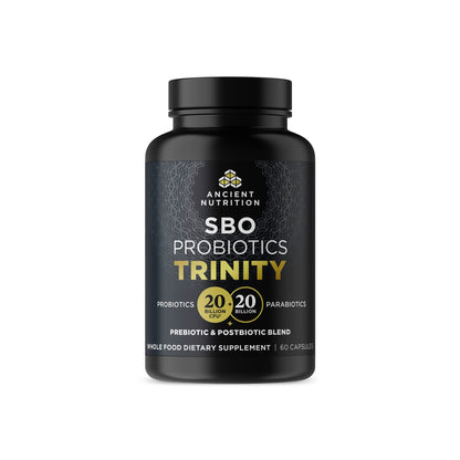Ancient Nutrition SBO Probiotic Trinity Daily Care — 40 Billion CFU, 60 Count