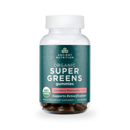 Ancient Nutrition Supergreens Gummy – Organic Superfood Gummies (100 Count)