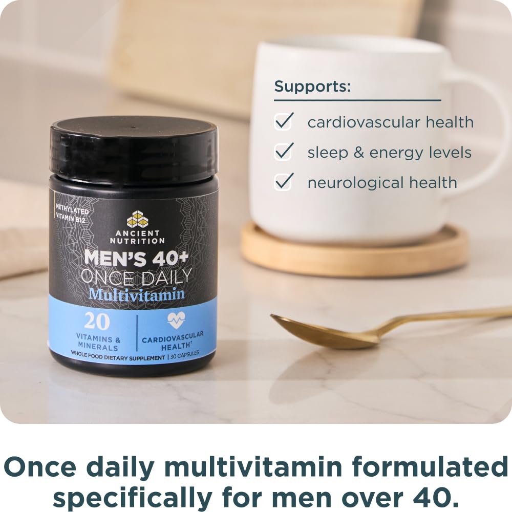 ANCIENT NUTRITION Men's 40+ 1-Day Multivitamin, 30 CT