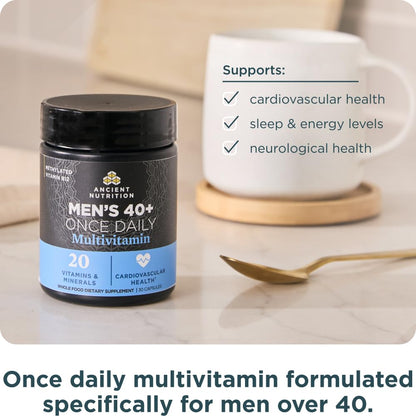 ANCIENT NUTRITION Men's 40+ 1-Day Multivitamin, 30 CT