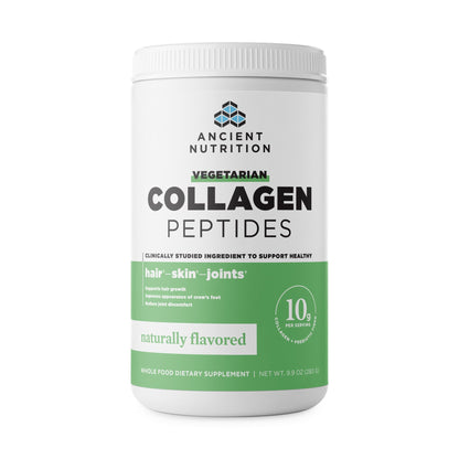 Ancient Nutrition Vegetarian Collagen Peptides – Prebiotics & Probiotics, 28 Servings
