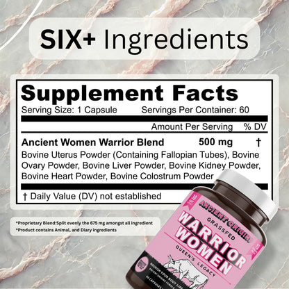 Ancient Origins Female-Optimized Beef Organ Superfood (60 x 500 mg) – Grass-Fed, Pasture-Raised