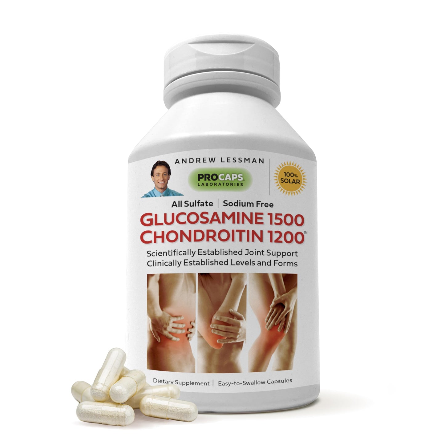 Andrew Lessman Glucosamine 1500 + Chondroitin 1200mg - 75 Caps (100% Sulfate Form)