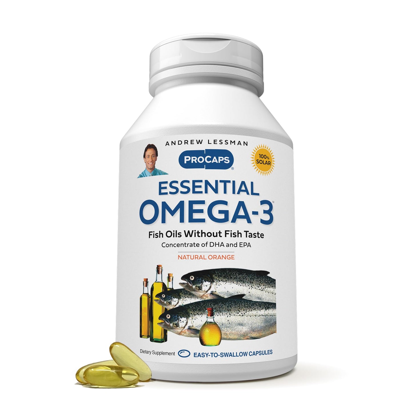 Andrew Lessman Essential Omega-3 Orange | 360 Softgels – Ultra-Pure, High-Potency DHA/EPA