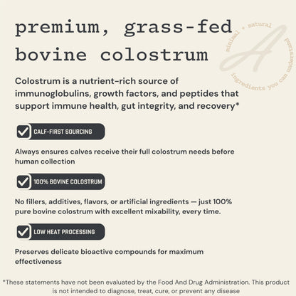 Anea Colostrum Unflavored – Immune & Gut Health Support | Made in USA | GMP Facility