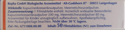 Angocin Anti-Infek N - 50 Tablets Made in Germany | Herbal Supplement