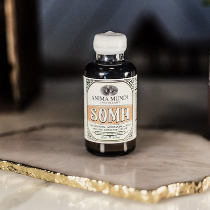 Anima Mundi Soma 7 Mushroom Adaptogenic Elixir - Reishi, Chaga, Lion's Mane & Cordyceps - 2oz
