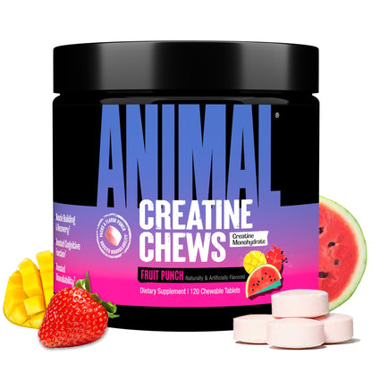 Animal Creatine Chews – 5g Creatine Monohydrate, AstraGin, Fruit Punch