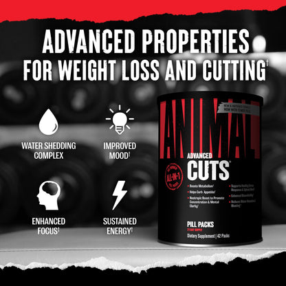 Animal Cuts Thermogenic Fat Burner for Women and Men – Metabolism, Energy, Focus (42 Packs)