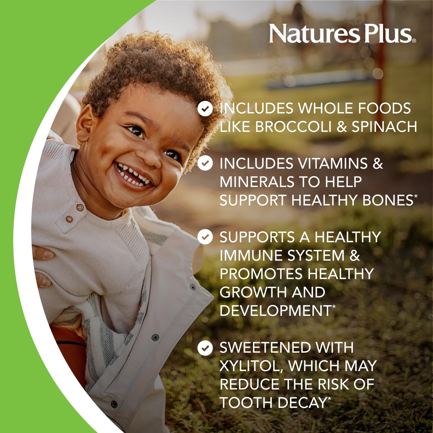 Natures Plus Animal Parade Sugar-Free Children's Multivitamin - Assorted Cherry, Grape & Orange Flavors - 90 Chewable Tablets - 45 Total Servings