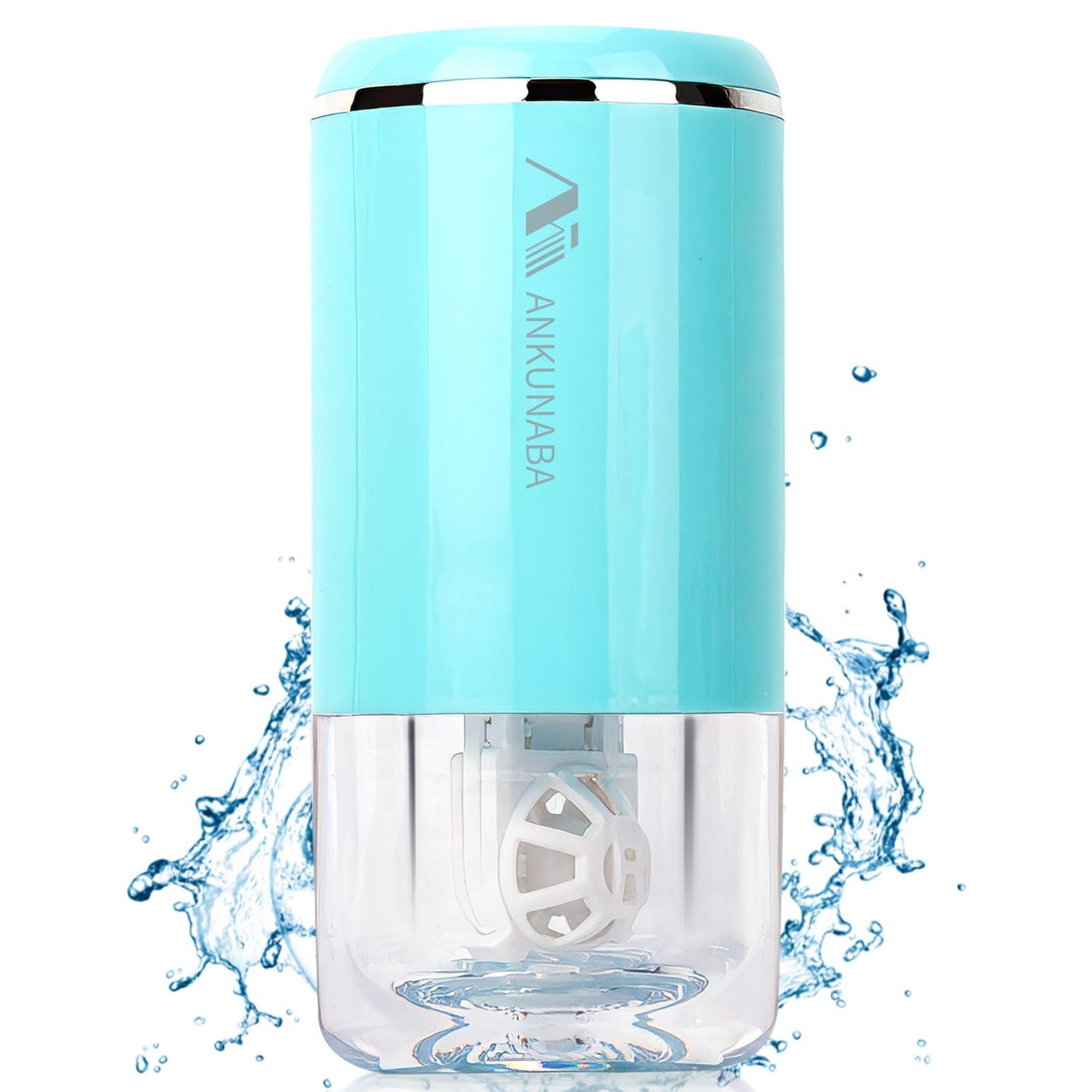 ANKUNABA Portable USB-Charged Contact Lens Cleaner – Automatic Vibration Cleaning Case (Blue)