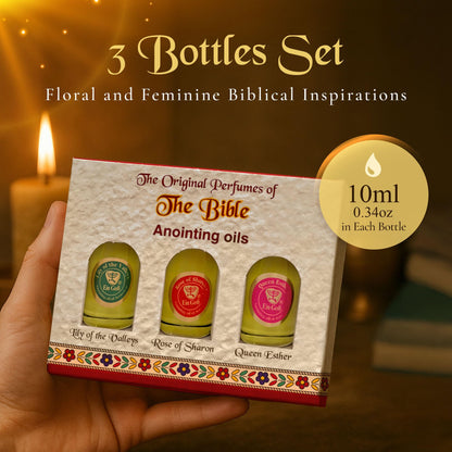 Anointing Oil for Prayer – 3 Bottles (10ml) – Original Bible Perfumes by Ein Gedi