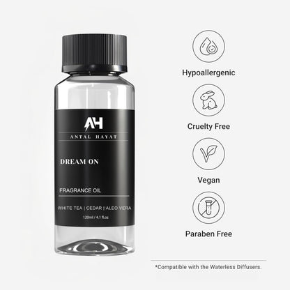 Dream On Hotel Scent Diffuser Oil 120mL – Antal Hayat | White Tea, Vanilla & Cedar | Westin-Inspired Luxury
