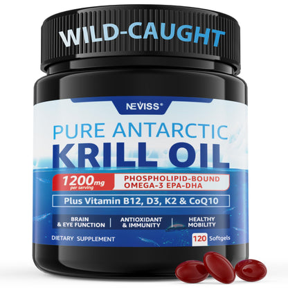 Antarctic Krill Oil 1200 mg – Omega-3 EPA/DHA, Astaxanthin