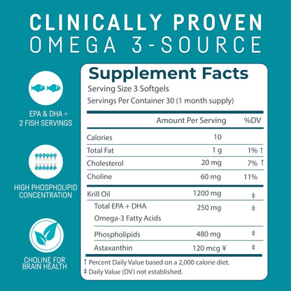 Kori Krill Oil Omega-3 Softgels 400 mg | EPA & DHA, 90 Softgels