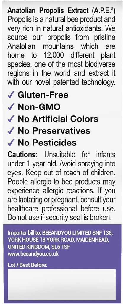 Bee and You Kids Immune Support Throat Spray – Elderberry, Propolis, Vitamin C (1 oz)
