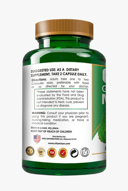 Graviola Soursop Green Superfood for Antioxidant Support (120 Capsules Pack of 2)