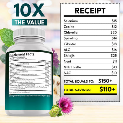 NEW AGE Liver Cleanse & Repair – 11-in-1 Detox for Heavy Metals & Gut Health (180 Count)