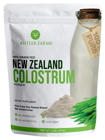 Antler Farms NZ Colostrum – 30 Servings, Grass-Fed, Cold Processed, High IgG, Undiluted