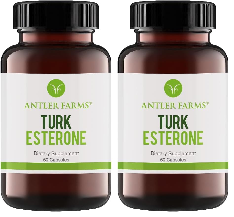 Antler Farms Turkesterone 60 Capsules 500mg Pack of 2 | Ajuga Turkestanica 10% Turkesterone