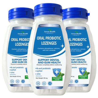 Anven Health Oral Probiotics Lozenges – Bad Breath & Gum Repair, Mint, Sugar-Free (270 Lozenges)