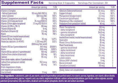 AOR Multi Basics 3: Essential Multivitamin & Mineral Supplement (USA Label)