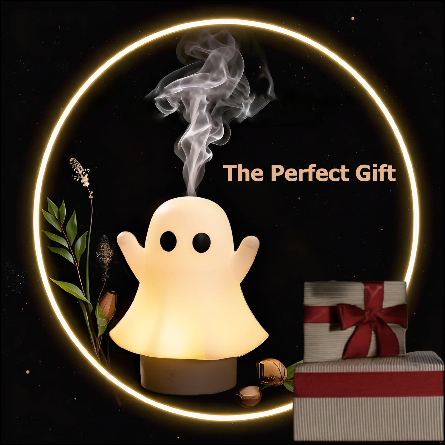 Aozale Ghost Essential Oil Diffuser 120ML – Ultrasonic Diffuser with 7-Color LED