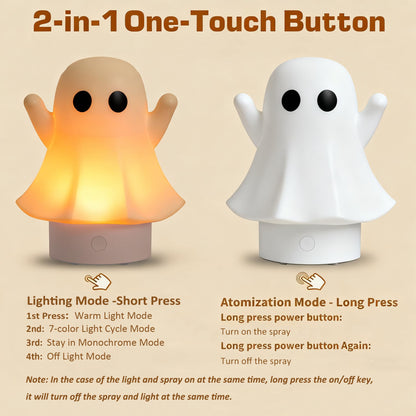 Aozale Ghost Essential Oil Diffuser 120ML – Ultrasonic Diffuser with 7-Color LED