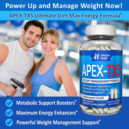 APEX-TX5 Weight Management Supplement - 120 Tablets - USA Made
