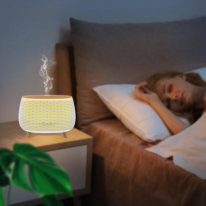 APOMATOT 2-in-1 Bluetooth Speaker & Ultrasonic Oil Diffuser – 400ml, 7-Color LED Lights