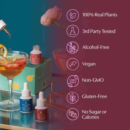 Apothékary Now & Zen Starter Set – 3 Mini Herbal Drops, Non-Alcoholic 15ml
