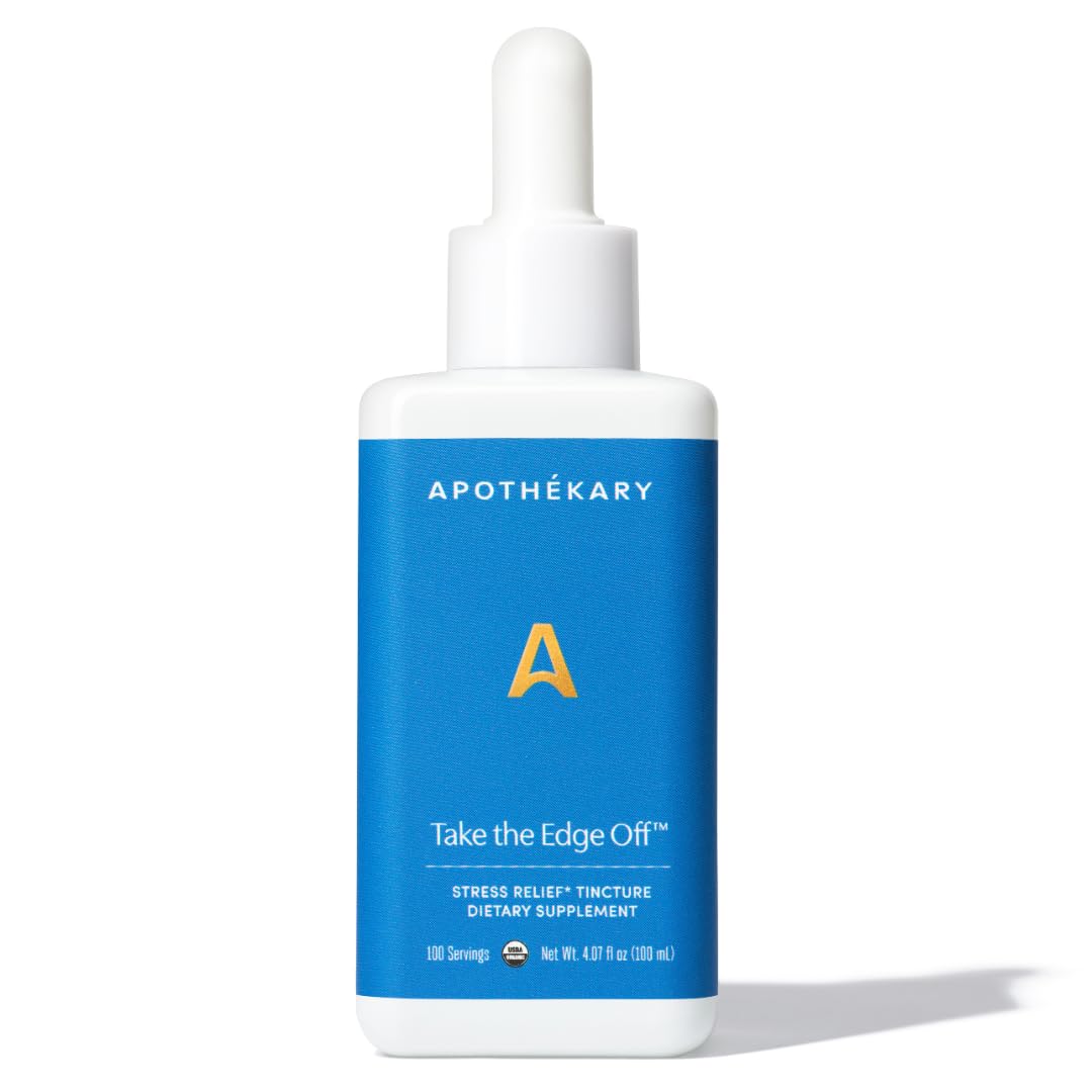 Apothékary Take The Edge Off – Alcohol-Free White Wine-Inspired Calming Drops, 1 oz, 30 Servings