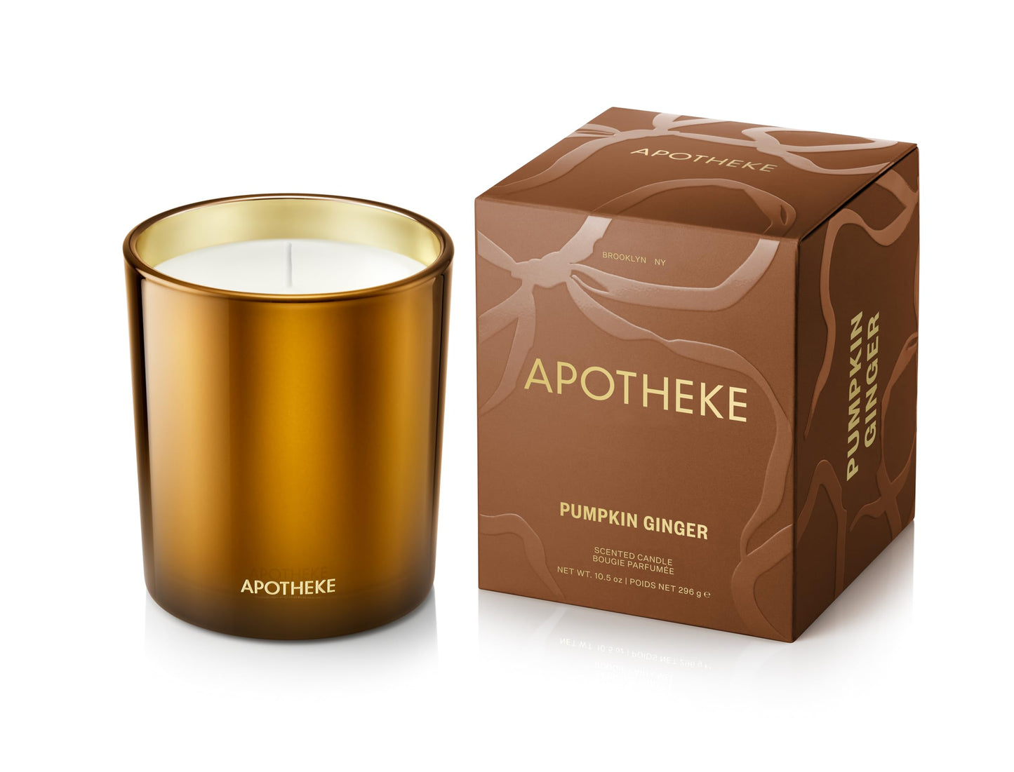 Apotheke Pumpkin Ginger Candle - 10.5 oz Soy Wax Jar | Fall Fragrance