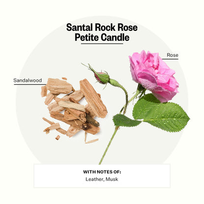 APOTHEKE Santal Rock Rose Petite Candle – Luxury Soy Jar, 5 oz