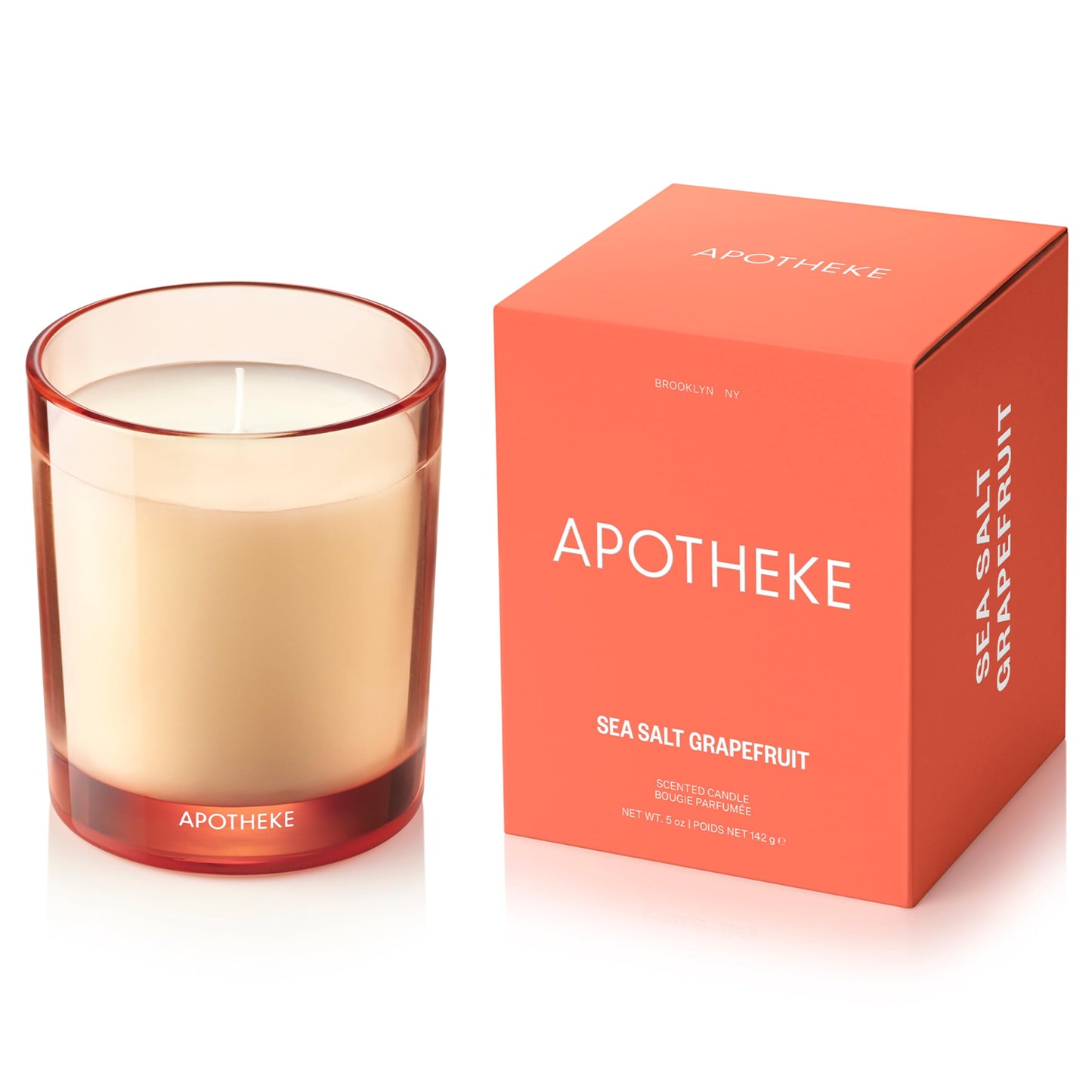 Apotheke Sea Salt Grapefruit Petite Aromatherapy Jar Candle | Luxury Soy Wax