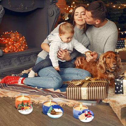 Scented Soy Wax Candles Gift Set – 13.5oz Jar + 4x2.5oz Tin