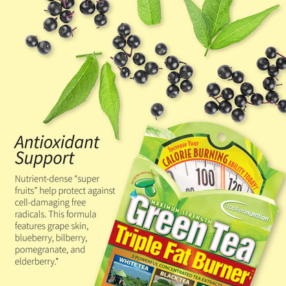 Applied Nutrition Green Tea Fat Burner – 3 Pack (30 Liquid Soft-Gels) – Increases Calorie Burning & Powerful Antioxidants – 45 Servings