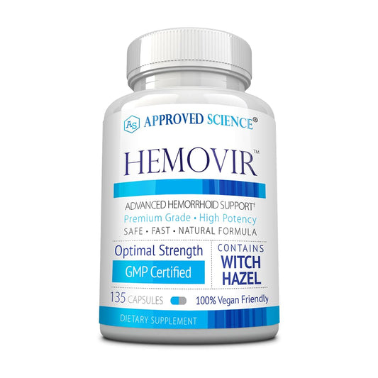 Approved Science Hemovir - Hemorrhoid Support, 135 Vegan Capsules
