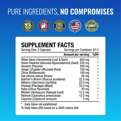 Approved Science Hemovir - Hemorrhoid Support, 135 Vegan Capsules