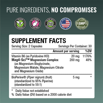 Approved Science Magnesium Complex | High Absorption Magnesium (60 Capsules)