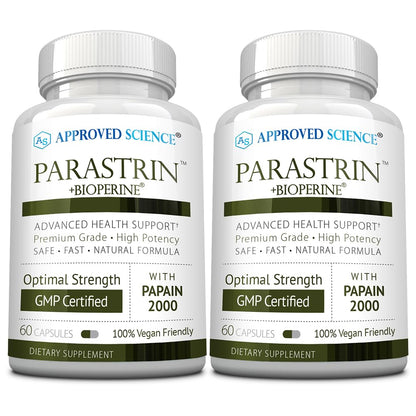 Approved Science Parastrin - 120 Capsules | Cleanse & Gut Health | Vegan