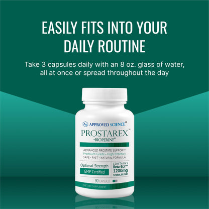 Approved Science Prostarex Prostate Support – Saw Palmetto, Beta-Sci Blend, 540 Capsules