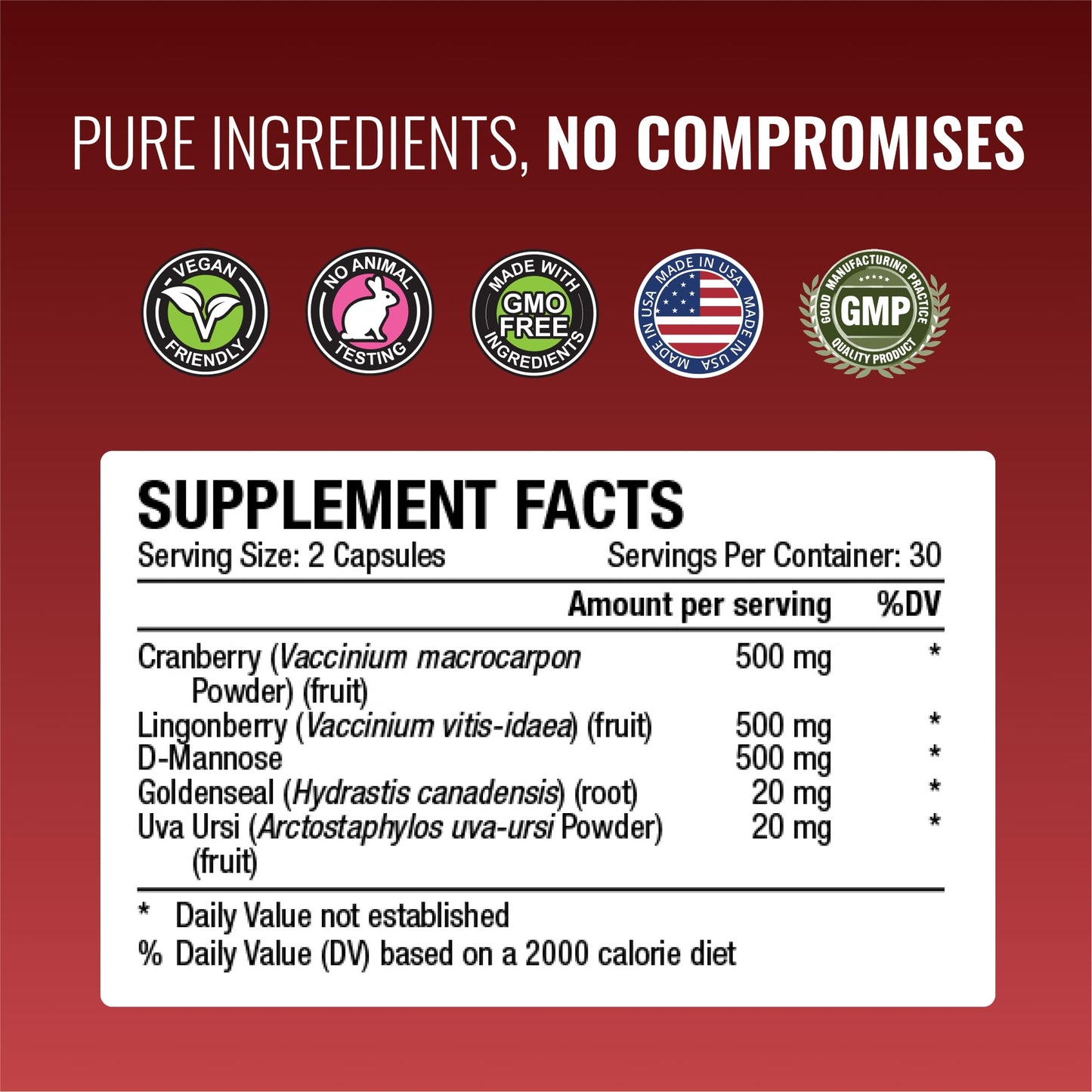 Uritrac UTI Support by Approved Science – Cranberry, D-Mannose, Lingonberry (Vegan) – 60 Capsules x3