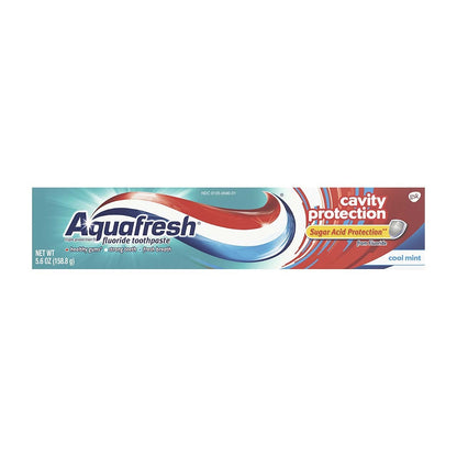 Aquafresh Cavity Protection Fluoride Toothpaste, Cool Mint 5.6 oz – Pack of 7
