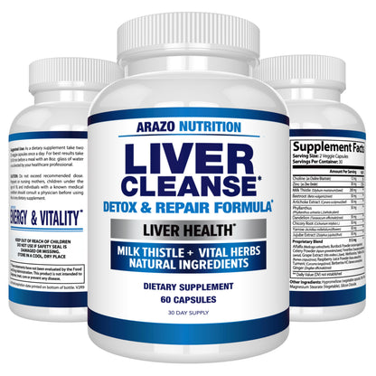 Arazo Liver Cleanse Detox & Repair – Milk Thistle Support
