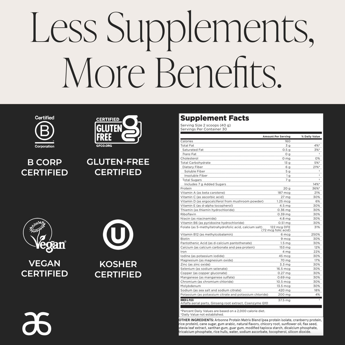 Arbonne Feelfit Pea Protein Shake Vanilla – Vegan Protein for Energy
