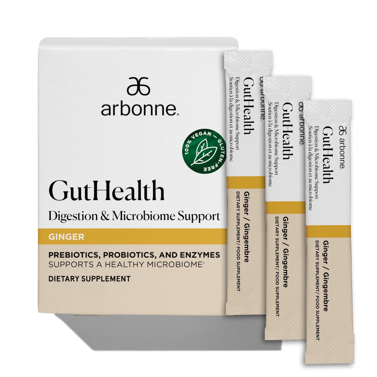 Arbonne Gut Health Digestion Support – Probiotic & Prebiotic Drink Mix with Enzymes