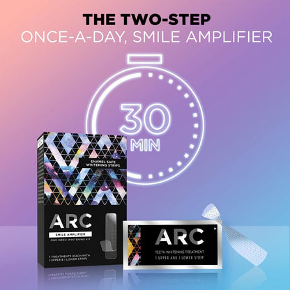 ARC Teeth Whitening Strip Kit – Smile Amplifier (14 Strips, 7 Count Pack)