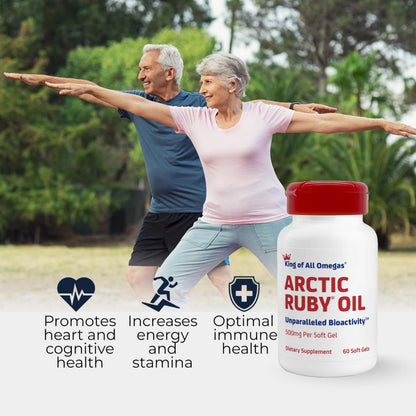 Immunocorp Arctic Ruby Oil 1000mg – Omega-3 with Astaxanthin (60 Softgels)