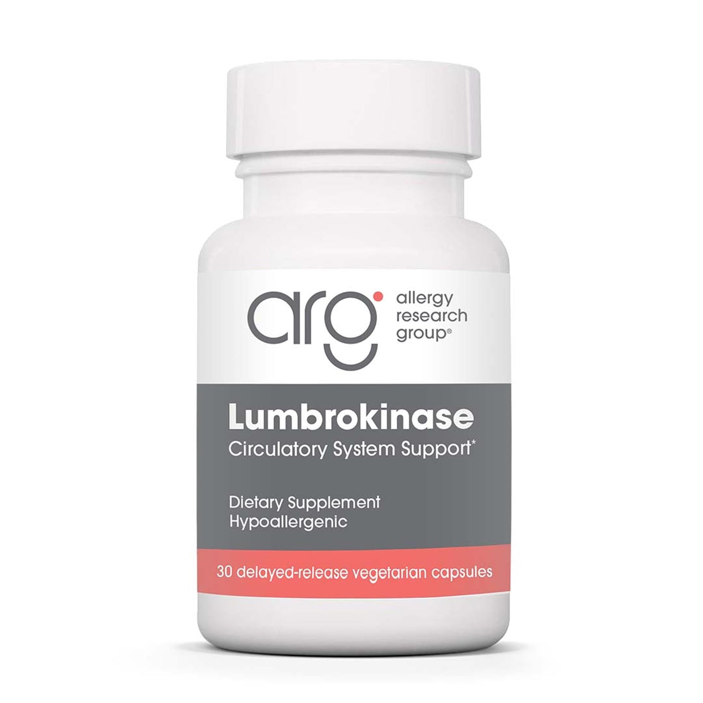 ARG Lumbrokinase Circulatory System Support – Delayed-Release Enzyme Supplement | Allergy Research Group